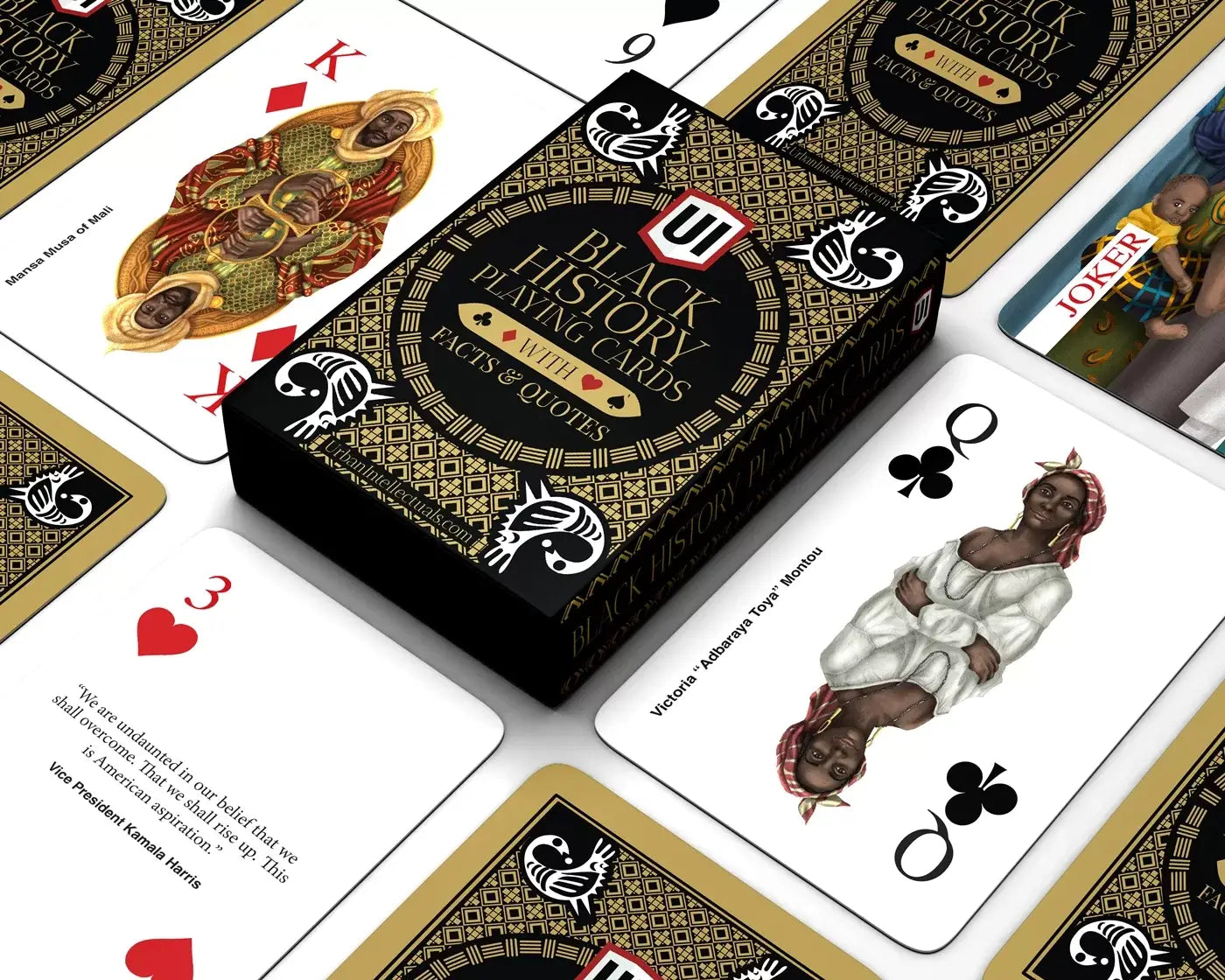 Black History Playing Cards w/ custom illustrations & facts