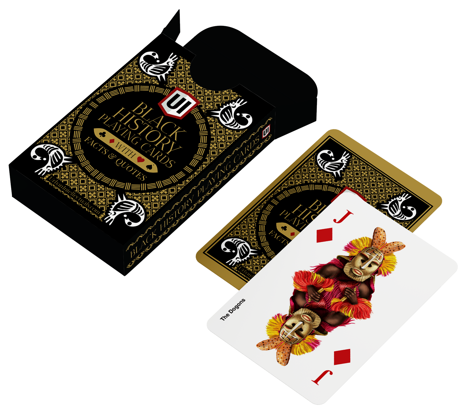 Black History Playing Cards w/ custom illustrations & facts