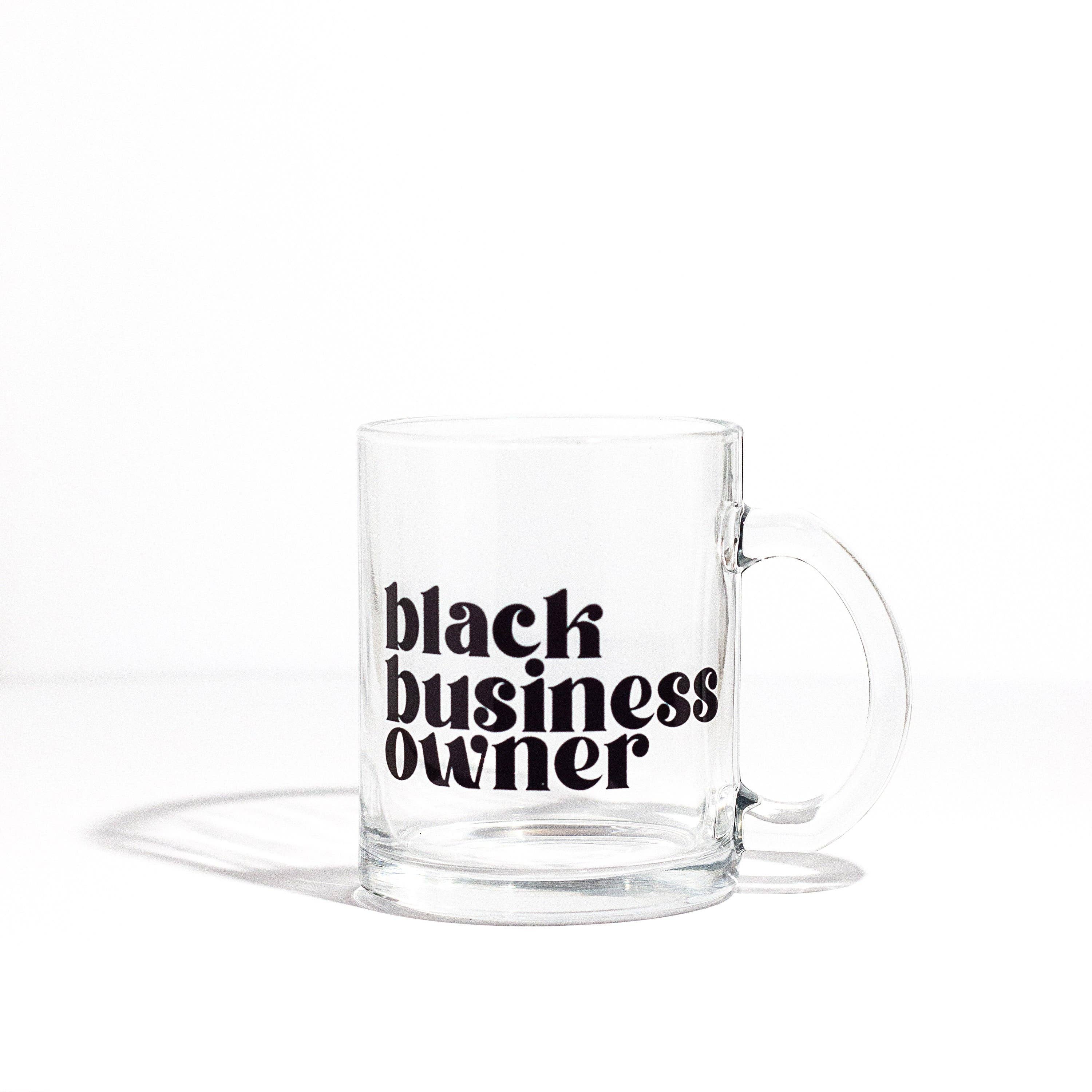 Black Business Owner Glass Mug