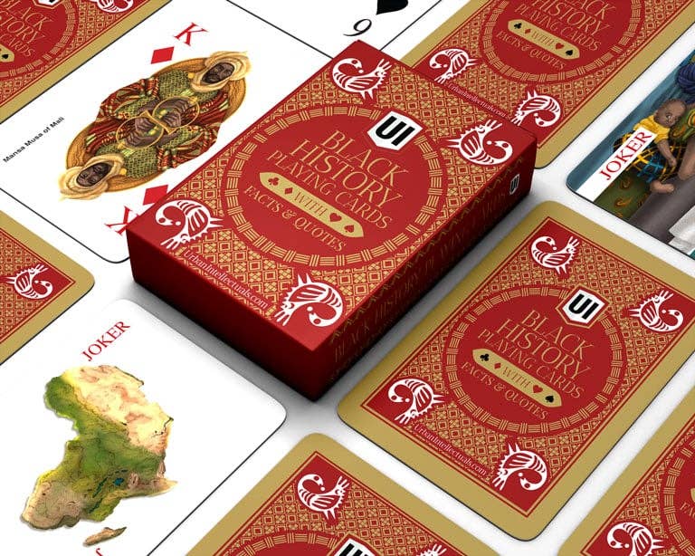 Black History Playing Cards w/ custom illustrations & facts