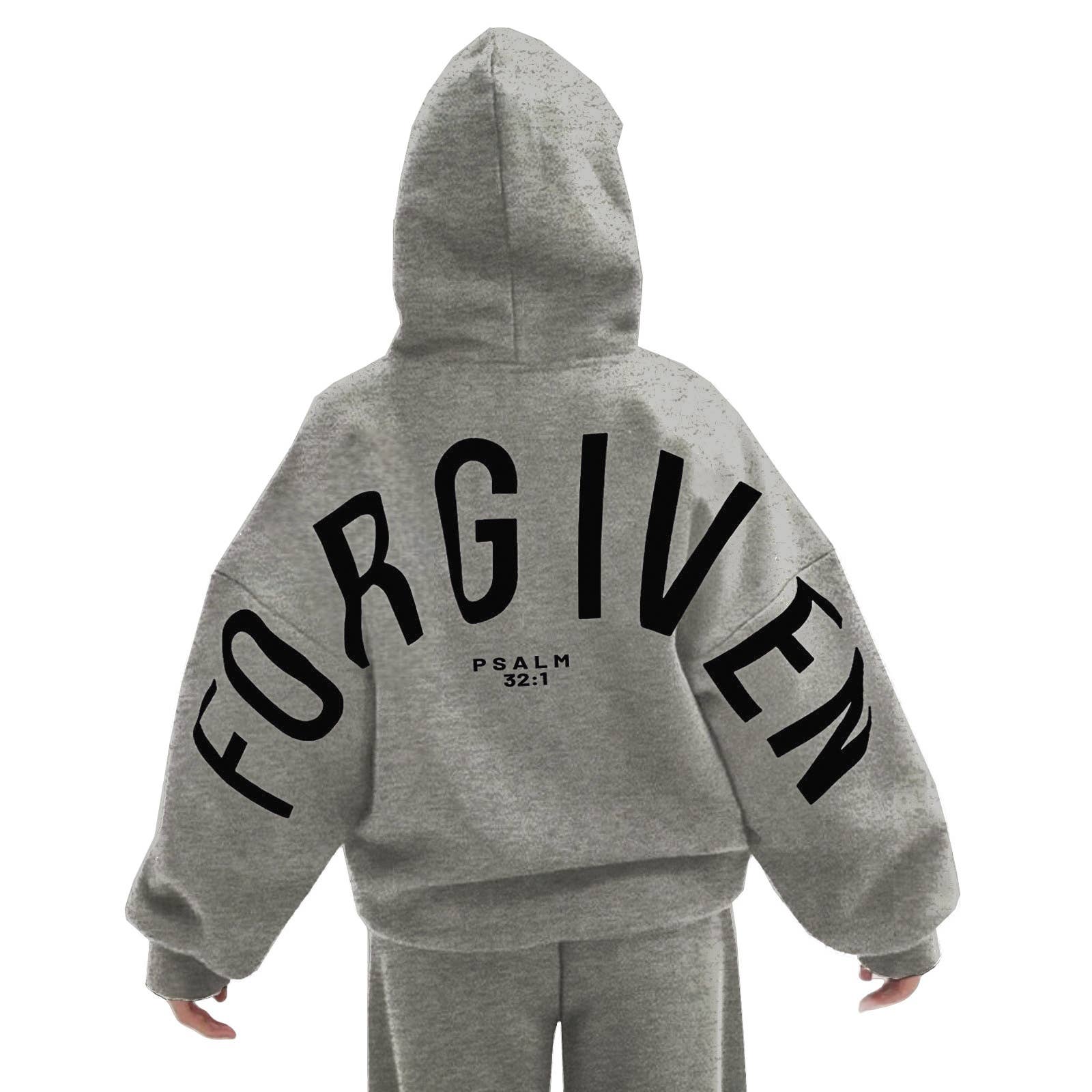 FORGIVEN Printed Oversized Hooded Sweatshirt